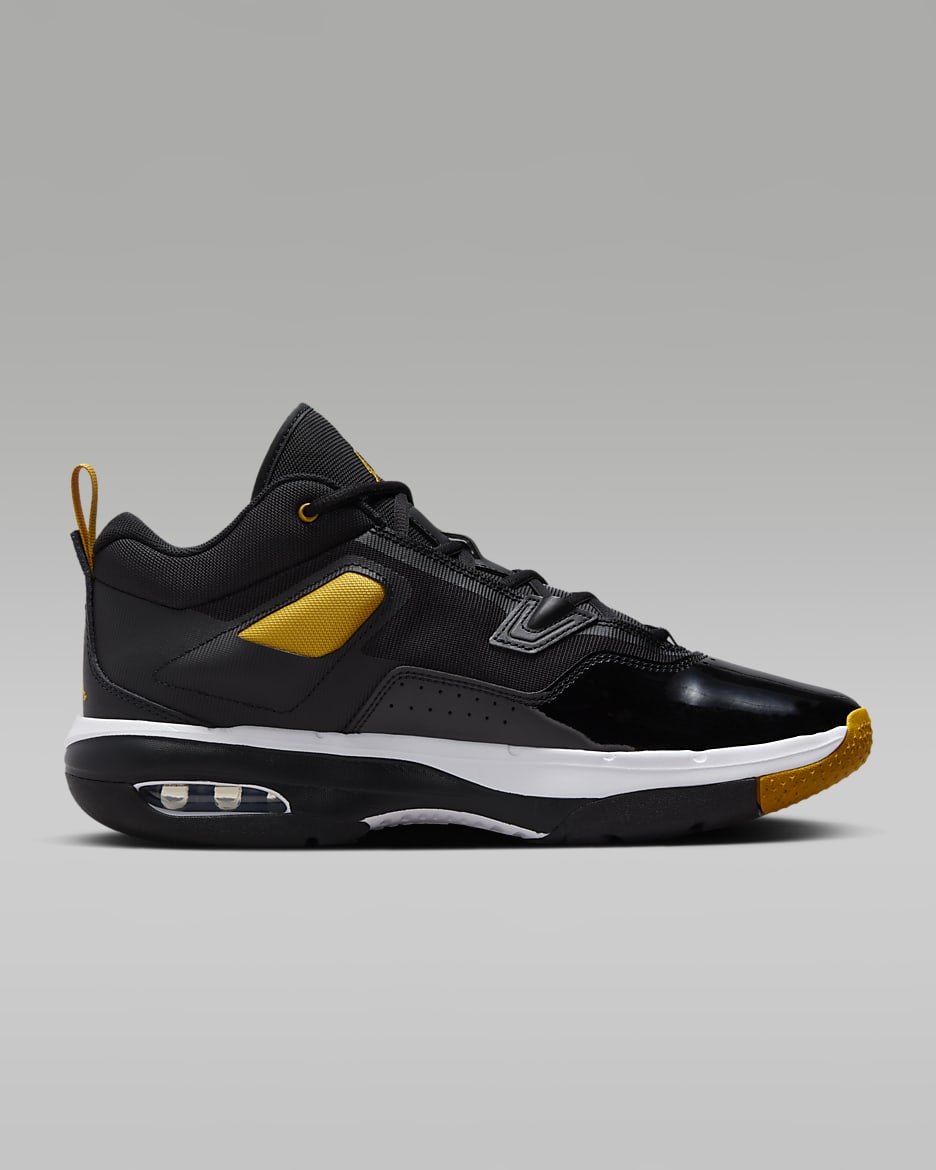 Black and yellow air force jordans cheap
